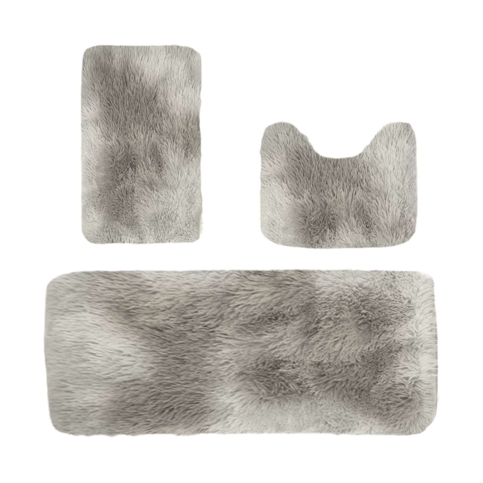 Mixed Color Bath Mats Set, 3-Piece Non-Slip Bathroom Rug Set, Soft Water Absorbent Velvet Fleece, Comfortable for Feet, Machine Washable, Easy to Dry, Perfect for Bathroom, Toilet