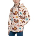 thumbnail image 2 of Balery Forest Squirrel Nuts Pattern Boys Hoodie, Youth Pullover Hooded Sweatshirt, Kangaroo Pocket Hoodie for Kids Girls -X-Large, 2 of 6
