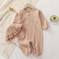 thumbnail image 2 of Mnyotv Infants Baby Clothes Long Sleeve Cotton Jumpsuits and Hats Newborn Spring Fall Outfits Size 18-24 Months, 2 of 5