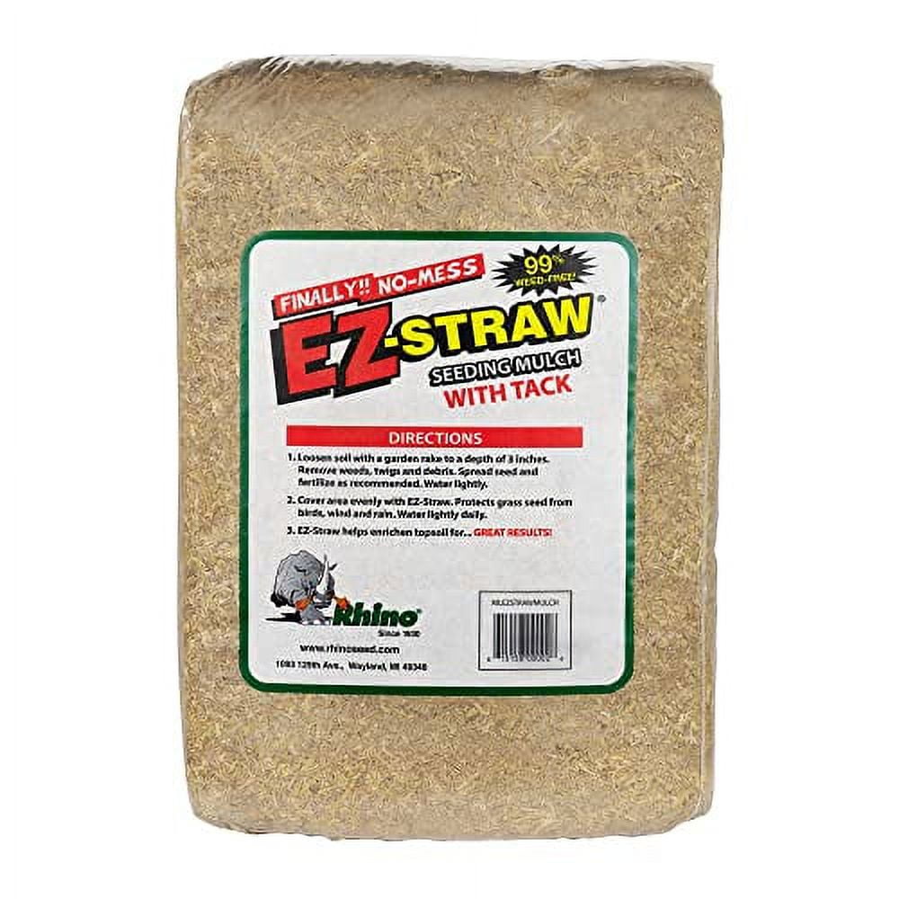 EZ-Straw Seeding Mulch with Tack - Biodegradable Processed Straw ? 2.5 CU FT Bale (Covers up to 500 sq. ft.) (3 Pack)