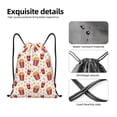 thumbnail image 4 of Xecao Popcorn Pattern Sports Drawstring Backpack - String Swim Gym Bag with Wet Proof Pocket for Women&Men-Medium, 4 of 6