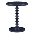 thumbnail image 1 of Linon Tara Table d'Appoint Ronde à Barreaux en Bois Peint Bleu Marine, 1 of 9