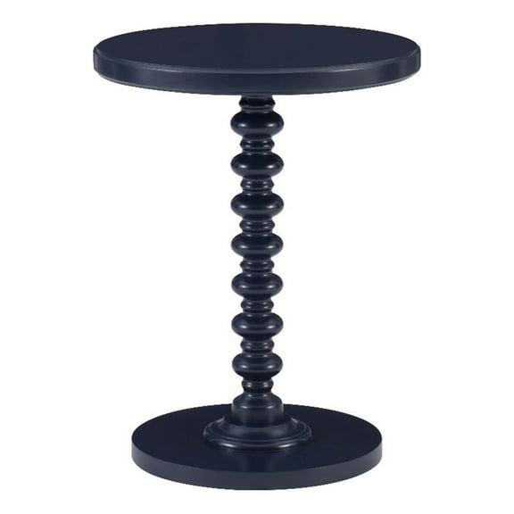 Bowery Hill Modern / Contemporary Wood Spindle Side Table in Navy Blue