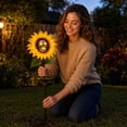 thumbnail image 6 of Halloween Solar Sunflower Skull Stake Light, Spooky LED Skull Flower Pathway Light, Halloween Solar Garden Stake Light with LED Skull Flower, 3pc, 60*25cm, 6 of 6