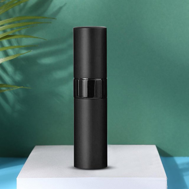 Botella vacía de aerosol de metal de 30 ml Mini botella de tanque portátil para niñas (negro)