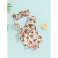 thumbnail image 3 of Wassery 4th of July Infant Baby Girl Swimsuits Outfits Summer Cow Head Print One Shoulder Romper Swimwear+Headband Toddler One Piece Bathing Suits Beachwear, 3 of 8