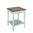 thumbnail image 3 of HomeStock Eclectic Exclusivity End Table with Drawer & Shelf, 18" x 18" x 24", Pine Wood, Multi-Finish, 1 Drawer & 2 Shelves for Storage, 3 of 5