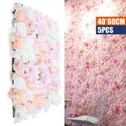 CNCEST 5 Pcs 40*60cm Artificial Flower Wall Hydrangea Panel Bouquet Wedding Party Decor