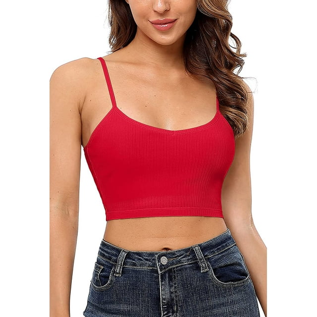 Camisole Recadrée avec Culotte de Soutien-Gorge Intégrée