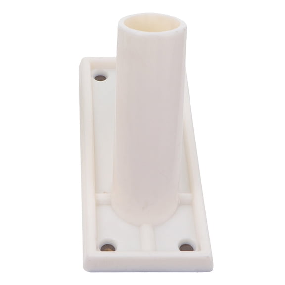 Tineasur Durable White Flagpole Base Adhesive Wall Rack Windproof Sturdy for Outdoor Flags