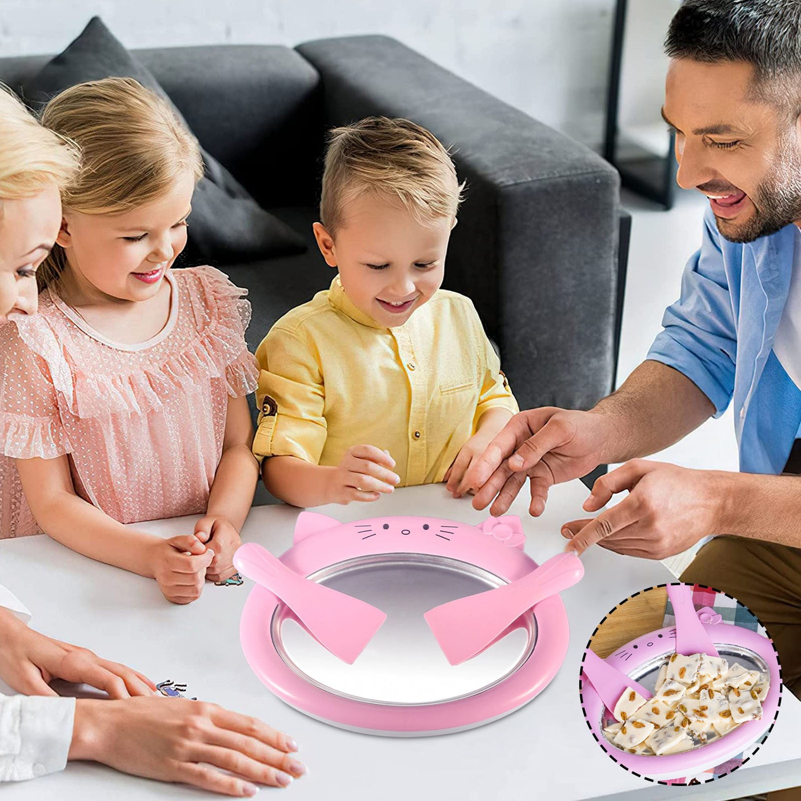 Home Made Mini Ice Cream Maker Tray, DIY Frozen Dessert Mold for Ice Pops and Yogurt Bars, Reusable Silicone Ice Tray with Lid for Freezer, Easy Release for Homemade Treats