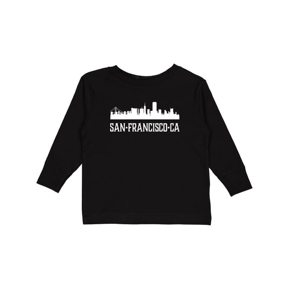 Inktastic San Francisco California Skyline Ca Cities Boys or Girls Long Sleeve Toddler T-Shirt