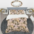 thumbnail image 2 of Designart 'Golden Foliage III' Mid-Century Modern Duvet Cover Set, 2 of 4