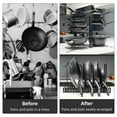 thumbnail image 4 of Organizador de ollas y sartenes de 8 niveles con 3 métodos de bricolaje Estante de metal para organi iKayaa Estante de la cacerola, 4 of 7