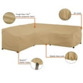 thumbnail image 3 of Classic Accessories Terrazzo Water-Resistant 100 Inch Patio V-Shaped Sectional Lounge Set Cover, 3 of 9