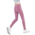 thumbnail image 5 of Girls Athletic Leggings Kids Dance Running Yoga Pants Workout Active Dance Tights, Size 4-10T, 5 of 8
