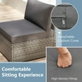 thumbnail image 2 of Gymax Ensemble de Conversation en Rotin PE pour Canapé Sectionnel 10 Pcs Gris, 2 of 8