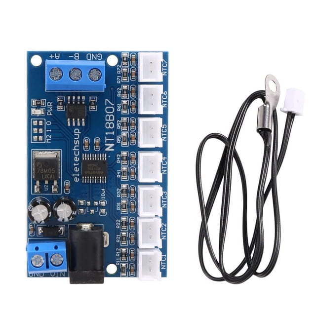 MedicióN del Sensor de Temperatura RS485 de 7 Canales MODBUS RTU Registrador Sin Papel PLC NT18B07