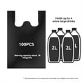 thumbnail image 2 of Bolsas de Basura de Plástico Negras de Gran Capacidad, 100 Unidades, Bolsas de Basura Duraderas y Reciclables con Asas para el Hogar y la Cocina, 32 X 52 cm, 2 of 5
