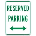 thumbnail image 1 of Bidirectional Reserved Parking Green Sign, 18x24 Aluminum, 1 of 1