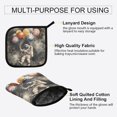 thumbnail image 3 of Yayeee Oven Mitts and Pot Holder Set of 2 Heat Resistant Kitchen Gloves Baking Hot Pad, Watercolor Space, 3 of 5