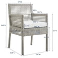 thumbnail image 6 of Pemberly Row  Patio Dining Arm Chair in Gray and White, 6 of 8
