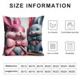 thumbnail image 5 of Happy Eggs Throw Pillow Cover, Stripes Cushion Case Decoration for Sofa Couch, 5 of 5