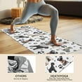 thumbnail image 4 of Schnauzer Dog and Footprints Hot Yoga Mat Towel Non Slip for Hot Yoga - Quick-Drying Yoga Mat Cover with 4 Corner Pockets with Travel Bag - Hot Yoga Towel Non Slip Grip Moisture Wicking Sweat 70"x26", 4 of 6