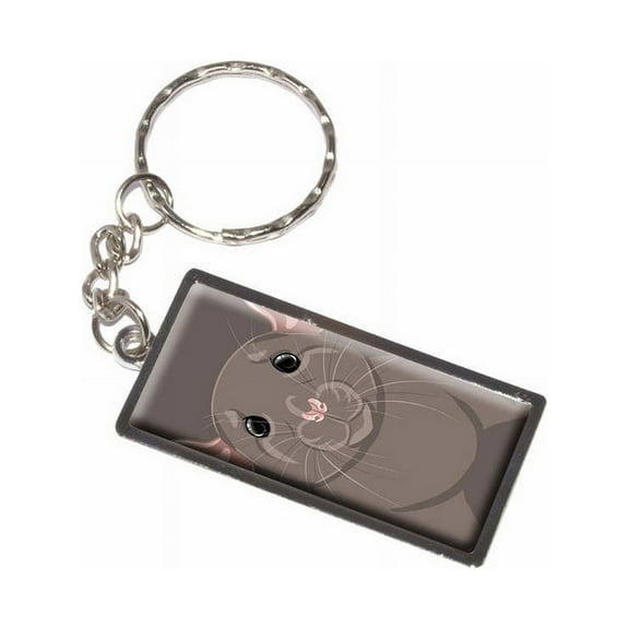 Rat Dumbo Fancy Gray Pet Mouse Keychain Key Chain Ring