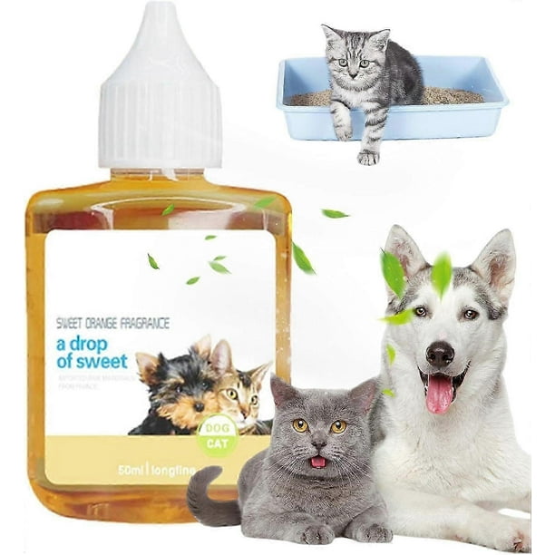 Cat Litter Deodorizer, Cat Urine Deodorants Dog Deodorants, 50ml Room Deodorizer for Cat Litter Box Eliminates Smells, Freshens Air Safe for Cats Dogs