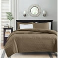 thumbnail image 3 of Madison Park Quebec Transitional Fabric Reversible Quilt Set in Mocha Brown, 3 of 5