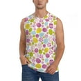 thumbnail image 3 of Uemuo Easter Egg Pattern Men's Sleeveless T-Shirt,Muscle Athletic Tank Top, Moisture-wicking Quick-dry Breathable Classic Tee Top for Gym Run Outdoor Sports-Medium, 3 of 8