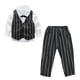 thumbnail image 2 of 3 Uds Niños Niños Caballeros Ropa Camisa Chaleco A Rayas Pantalones Conjunto-124517.01 Tmvgtek Caballero, 2 of 9
