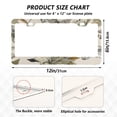 thumbnail image 2 of Aluminum License Plate Frame 2 Pack Car Exterior Accessory Car Tag Holder for Front Rear Plates Cars Decor Lily Motifs Pattern, 2 of 7