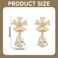 thumbnail image 3 of Boucles d'Oreilles Goutte d'Eau Fleur Tempérament Léger Tempérament Polyvalent Boucles d'Oreilles, 3 of 7