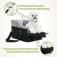 thumbnail image 6 of Center Console Dog Car Seat, Detachable Washable Dog Booster Seat, Adjustable Safety Belts and Built-in Leash Pet Carseat, Portable Puppy Travel Carrier with Cushion for Small Dogs Cat(Black), 6 of 8