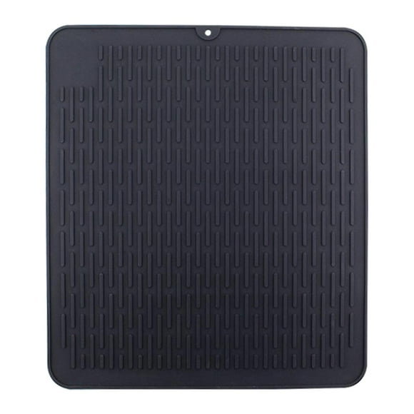 Almohadilla de secado antideslizante impermeable, 45x40cm, escurridor de platos y utensilios, cubierta de fregadero, bandeja de secado de utensilios para Tapete de Secado Negro 455cm Sunnimix Almohadilla de drenaje de silicona