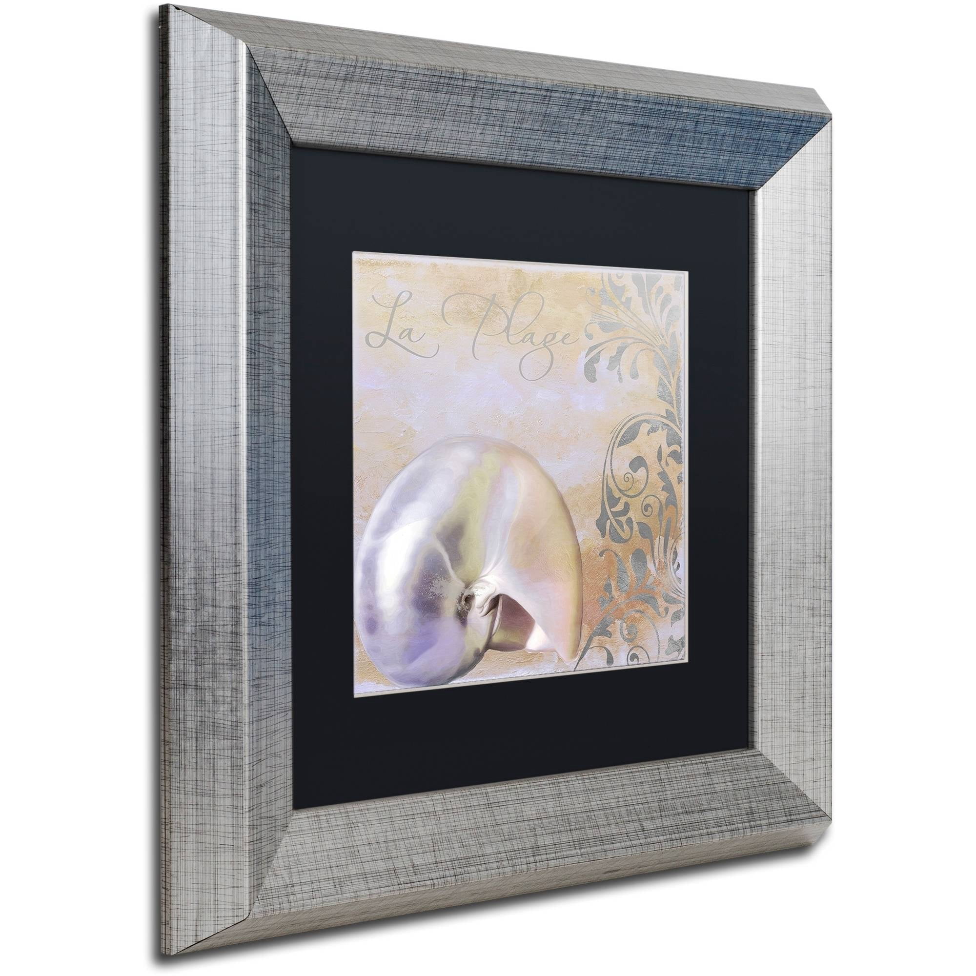 Trademark Fine Art "Painted Sea IV" Canvas Art by Color Bakery Black Matte, Silver Frame