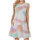 thumbnail image 1 of Mujeres verano casual sin mangas cuello redondo gradiente impreso bolsillo manga vestidos vestido suelto OAVQHLG3B Store lin121212, 1 of 5
