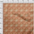 thumbnail image 2 of oneOone Georgette Viscose Dark Peach Orange Fabric Leaves & Floral Artistic Fabric For Sewing Printed Craft Fabric By The Yard 42 Inch Wide, 2 of 4