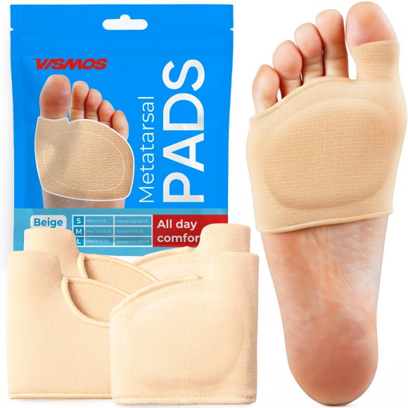 Almohadillas metatarsales VISMOS con gel, alivio del dolor, 2 pares