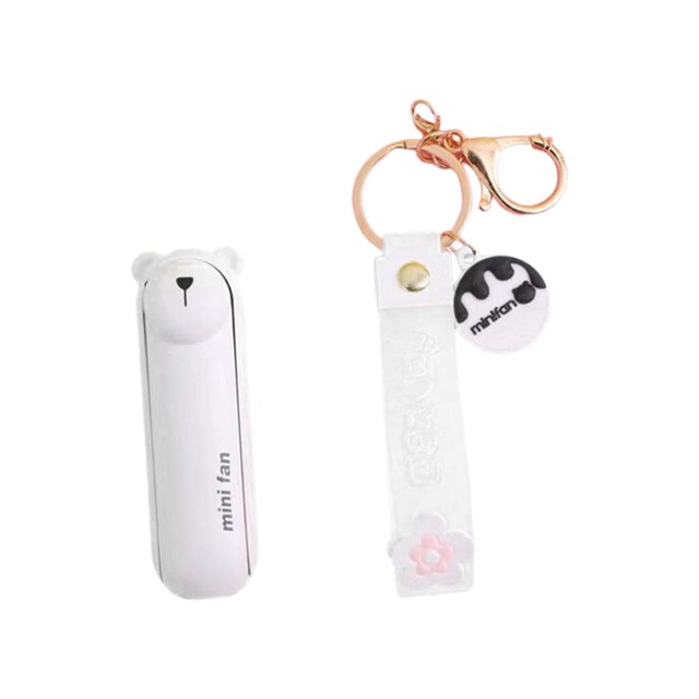 Ventilador de llavero, mini ventilador de refrigeración, mini ventilador portátil con 3 velocidades, lindo ventilador de bolsillo USB para niñas y Macarena Ventilador de llavero