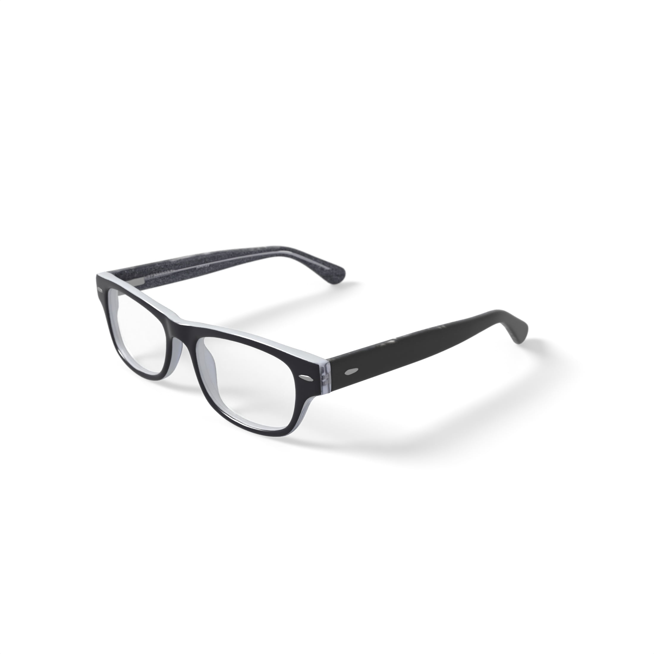 Walmart Youth FM13030A Rectangular Prescription Eyeglasses with Case, Black