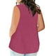 thumbnail image 5 of Conjuntos de trabajo para mujer,Camisola de cuello en V para mujer, sin mangas, con botones, de imitación de tela, corte entallado, ideal para uso diario y en casa, sopatenor, 5 of 9