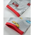 thumbnail image 7 of DDSOL Boy Pajamas Fire Truck Pjs Cotton Short Sleeves 4-Pieces Sleepwear Sets Gray 7T, 7 of 7