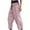 Pink, variant on qolati Cargo Pants Women Drawstring Hiking Wide Leg Sweatpants Lightweight Quick Dry Outdoor High Waisted Baggy Lounge Pants with Pockets Black S