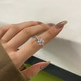 thumbnail image 6 of Flydeer Engagement Rings for Women 925 Sterling Silver Emerald Cut Wedding Rings 2CT 5A CZ Anniversary Size 7, 6 of 7