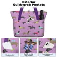 thumbnail image 2 of Tote Bag for Women - Cute Cartoon Dachshund Shoulder Bag - Large Utility Work Duffle Bag with Zipper Handbag for Travel, Work, Sprots, 2 of 5