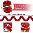 thumbnail image 2 of 4pcs Red Total 28 Feet Metal Wreath Christmas Tree Ornaments, Thick Metal Streamers Birthdays Wedding Christmas Wreath Holiday Decoration HomeIndoor Outdoor Party Supplies, 2 of 6