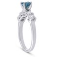 thumbnail image 3 of Pompeii 1 1/2ct Blue & White Diamond Engagement Ring 14k White Gold (G/H,I1-I2), 3 of 3